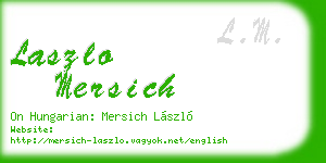 laszlo mersich business card