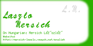 laszlo mersich business card